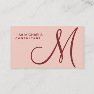 Professioneel oogmerk Monogram Makeup Artiest Roze Visitekaartje