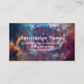 Professioneel op het gebied van astronomie en ruim visitekaartje (Achterkant)