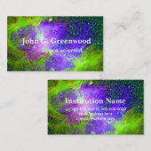 Professioneel op het gebied van astronomie en ruim visitekaartje (Voorkant / Achterkant)