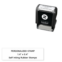 Professioneel op maat 1.4" x 0.4" zelfinktende stempel