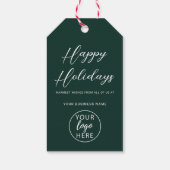 Professioneel op maat gemaakt bedrijfslogo cadeaulabel (Achterkant)