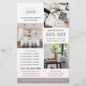 Professioneel Op Maat Gemaakt Foto Logo Taupe Mark Flyer (Voorkant)