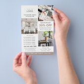 Professioneel Op Maat Gemaakte Foto Logo Taupe Mar Flyer (Hand)