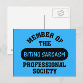Professioneel opgeleid om sarcastische opmerkingen briefkaart (Voorkant / Achterkant)
