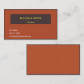 Professioneel Oranje en bruin Visitekaartje (Voorkant / Achterkant)