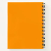 Professioneel Oranje Monogram Eerste Zakelijk Notitieboek (Achterkant)