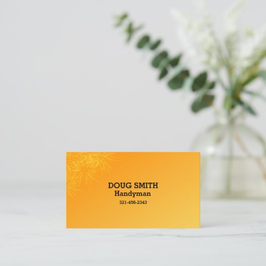 Professioneel Oranje Visitekaartje (Staand voorkant)