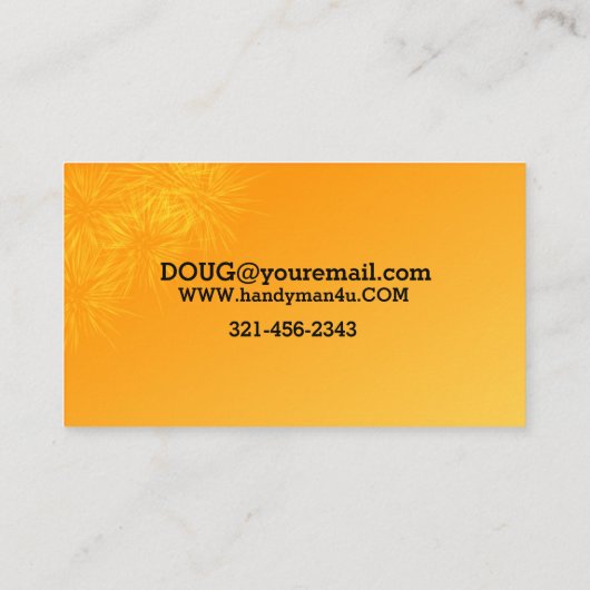 Professioneel Oranje Visitekaartje (Achterkant)