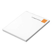 Professioneel Oranje Wit Eenvoudig Gewone Creatiev Notitieblok (Linkerzijde)