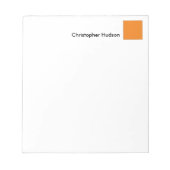 Professioneel Oranje Wit Eenvoudig Gewone Creatiev Notitieblok (Voorkant)