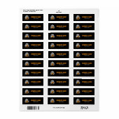 Professioneel Oranje Wit Vastgoed Logo Etiket (Full Sheet)