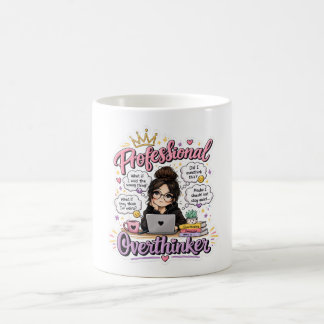 Professioneel overdender funny quote wit koffiemok