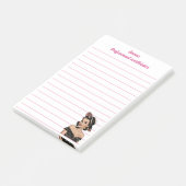 Professioneel overdenker, elegant, Roze Persoonlij Post-it® Notes (Schuin)