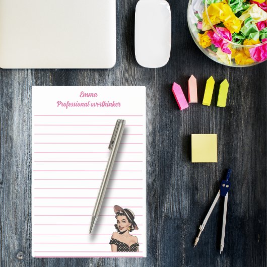 Professioneel overdenker, elegant, Roze Persoonlij Post-it® Notes