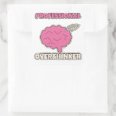 Professioneel Overdenker Funny Brain Doodle Vierkante Sticker (Tas)