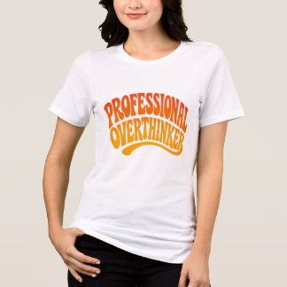 Professioneel Overdenker Funny Retro Typografie T- Tri-Blend Shirt
