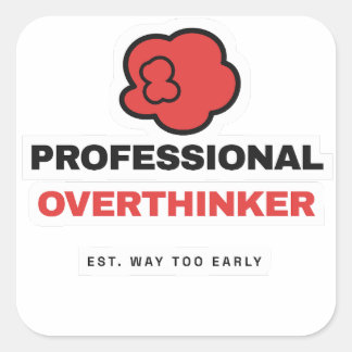 Professioneel Overdenker Funny Sticker