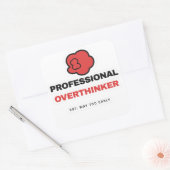 Professioneel Overdenker Funny Sticker (Envelop)