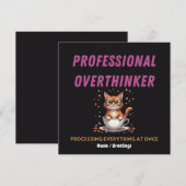 Professioneel Overdenker Herkenbare Kat Humor Kaart (Voorkant / Achterkant)