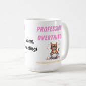 Professioneel Overdenker Herkenbare Kat Humor Koffiemok (Voorkant rechts)