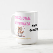 Professioneel Overdenker Herkenbare Kat Humor Koffiemok (Voorkant links)