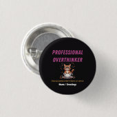 Professioneel Overdenker Herkenbare Kat Humor Ronde Button 3,2 Cm (Voorkant /achterkant)
