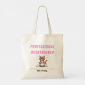 Professioneel Overdenker Herkenbare Kat Humor Tote Bag (Achterkant)