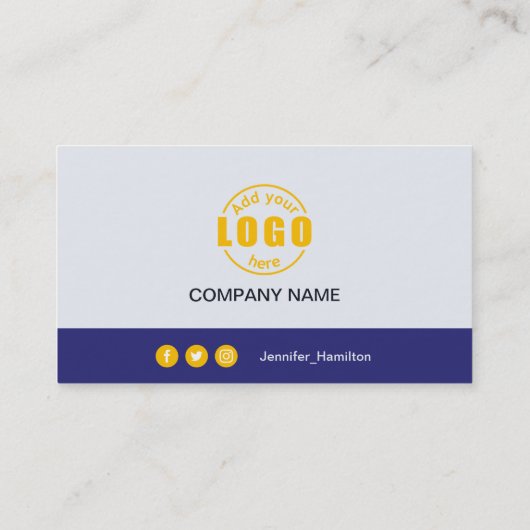 Professioneel Paarse Geel voeg uw Logo QR Code toe Visitekaartje (Achterkant)