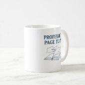 Professioneel Pagina Draaier Funny Boek Geschenk I Koffiemok (Voorkant rechts)