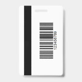 Professioneel Persbadge – Foto- en streepjescodeon Badge (Achterkant)