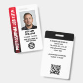 Professioneel Personeel Medewerker ID Pasfoto Logo Badge (Voor- en achterkant)