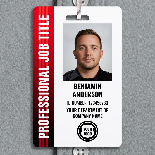 Professioneel Personeel Medewerker ID Pasfoto Logo Badge
