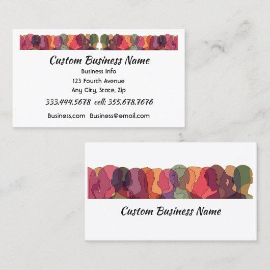 Professioneel personeel Mgr, HR Mgr, Visitekaartje (Voorkant / Achterkant)