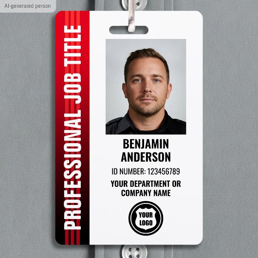 Professioneel Personeel Persoonsbewijs Foto Logo R Badge