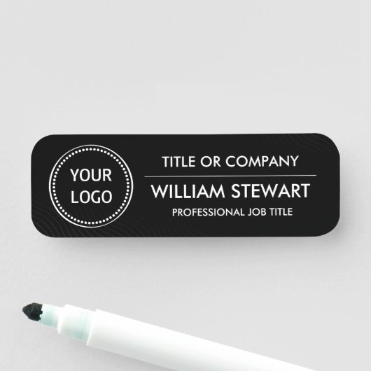 Professioneel personeel voor zakelijke logo naamplaatje (In situ)