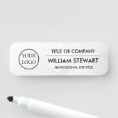 Professioneel personeel voor zakelijke logo naamplaatje (In situ)