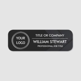 Professioneel personeel voor zakelijke logo naamplaatje