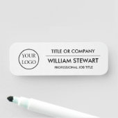 Professioneel personeel voor zakelijke logo naamplaatje (In situ)