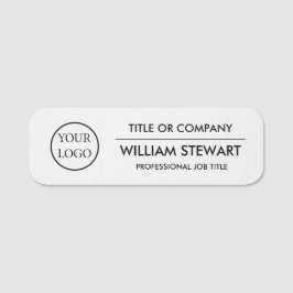 Professioneel personeel voor zakelijke logo naamplaatje