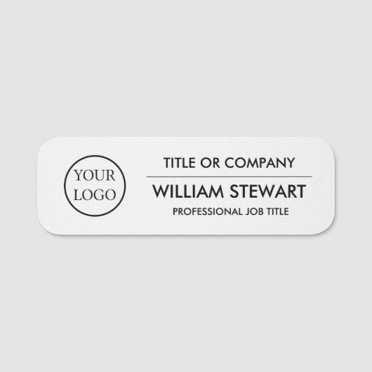 Professioneel personeel voor zakelijke logo naamplaatje (Voorkant)