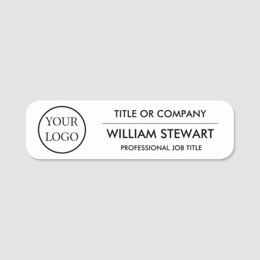 Professioneel personeel voor zakelijke logo naamplaatje (Voorkant)