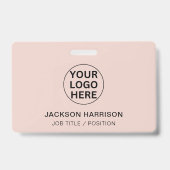 Professioneel Personeels ID Roze Bedrijfslogo Badge (Achterkant)