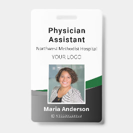 Professioneel personeels zwart en groen ID-badge Badge