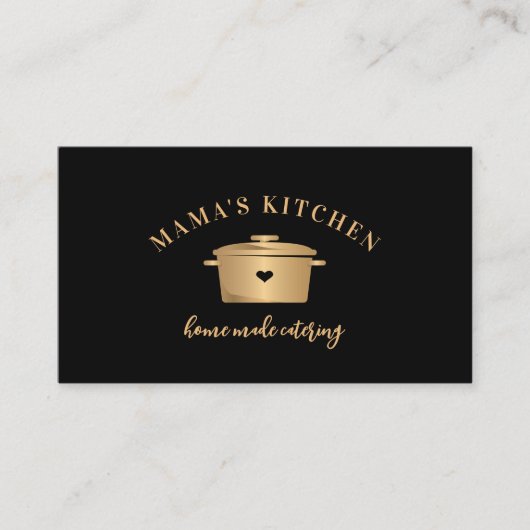 Professioneel Persoonlijk Chef Catering Restaurant Visitekaartje (Voorkant)