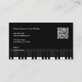Professioneel Pianoleraren QR-code & Sociale Media Visitekaartje (Achterkant)