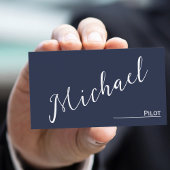 Professioneel pilootbedrijf Navy Blue Aviation Visitekaartje