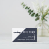 Professioneel pilootbedrijf Navy Blue Aviation Visitekaartje (Staand voorkant)