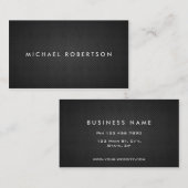 Professioneel plaatje Elegant Black Modern Metal Visitekaartje (Voorkant / Achterkant)