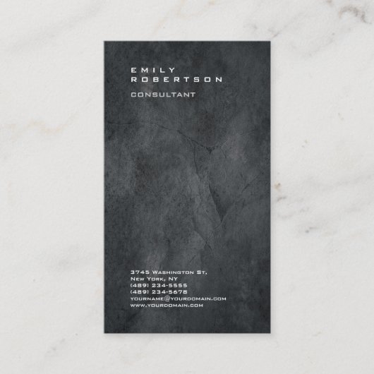 Professioneel platte grijze toneelminimalistisch visitekaartje (Voorkant)