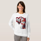 professioneel portret van een abstracte kat t-shirt (Voorkant volledig)